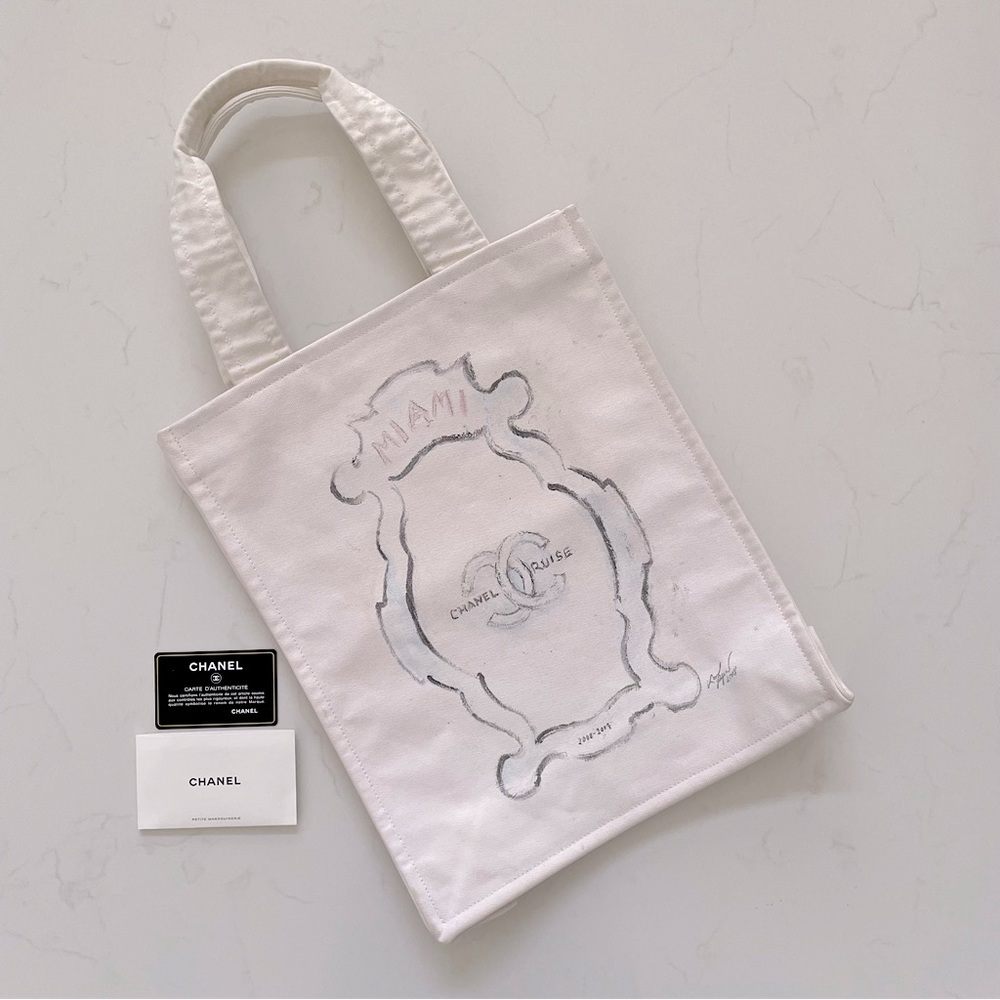 CHANEL 2008 Miami Cruise Canvas Tote Bag